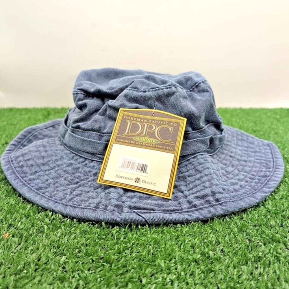 Dorfman Pacific Cotton Bucket Hat Size M Blue Denim Vintage‎ Daily Active New